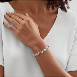 Silpada 'collected Beauty' Silver Hematite Bracelet. 7.5"